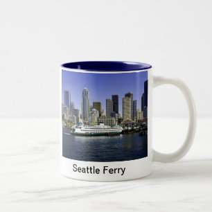 Staat Seattle Ferry Washington Tweekleurige Koffiemok