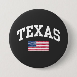 Staat Texas Ronde Button 7,6 Cm