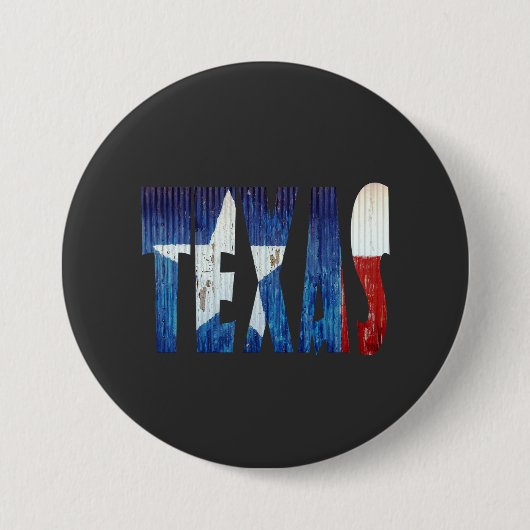 Staat Texas Ronde Button 7,6 Cm (Voorkant)