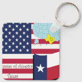 staat Texas Sleutelhanger (Achterkant)