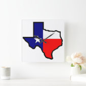 staat Texas Wall-klok Vierkante Klok (Huis)