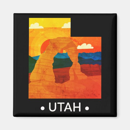  staat Utah Magnet Magneet (Voorkant)
