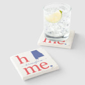 Staat van Alabama Stone Onderzetter (Zijkant)