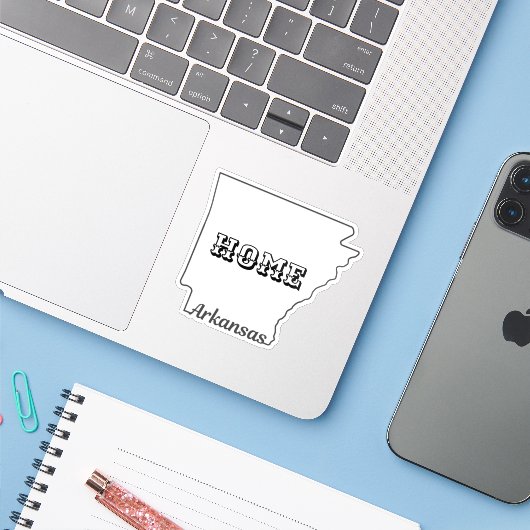 Staat van ARKANSAS Sticker (Laptop met iPhone)