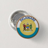 Staat van Button van de vlag van Delaware (Voorkant /achterkant)