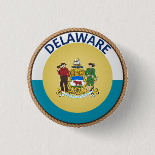 Staat van Button van de vlag van Delaware