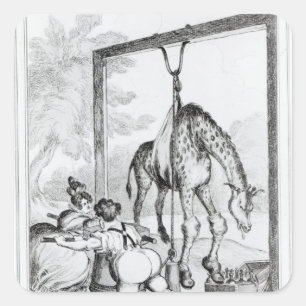 Staat van de Giraffe, 1829 Vierkante Sticker