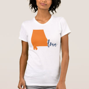 Staat van de Oranje marine van Auburn - Universite T-shirt