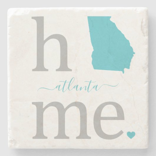 Staat van Georgia Stone Onderzetter (Voorkant)