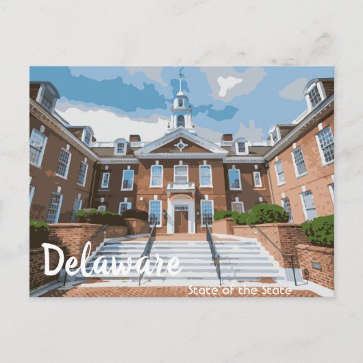 Staat van het Briefkaart Delaware (Voorkant)