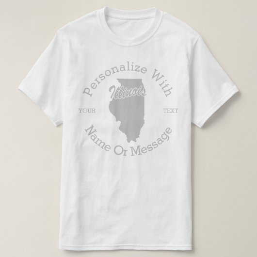 Staat van Illinois PERSONALIZED T-shirt (Design voorkant)