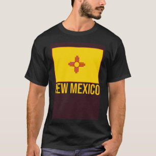 Staat van New Mexico Vlag Zia Symbool T-shirt