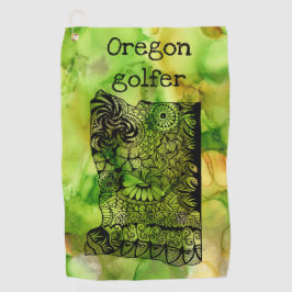 Staat van Oregon Golf handdoek