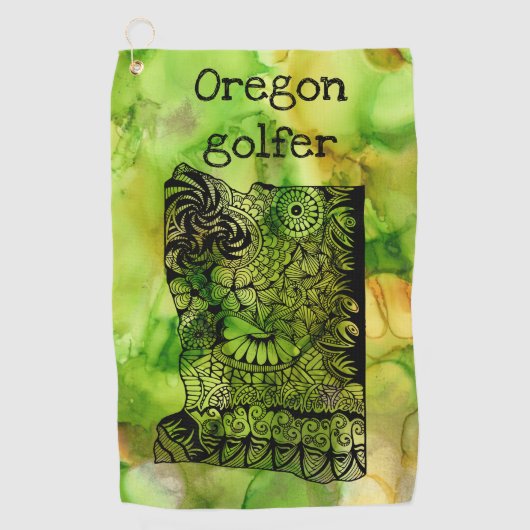 Staat van Oregon Golf handdoek (Voorkant)