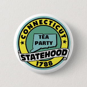 STAAT VAN TEA PARTIJ RONDE BUTTON 5,7 CM