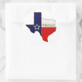 STAAT VAN TEXAS RONDE STICKER (Tas)