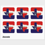 STAAT VAN TEXAS VIERKANTE STICKER (Vel)