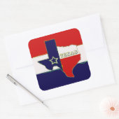 STAAT VAN TEXAS VIERKANTE STICKER (Envelop)