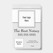 Staat van Virginia Notary Public Badge met QR-code (Achterkant)