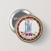 Staat Virginia Flag Seal Button (Voorkant /achterkant)