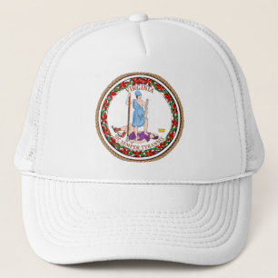 Staat Virginia Flag Seal Trucker Hat Pet