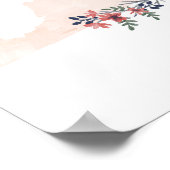 Staat Virginia Floral Waterverf Poster (Hoek)