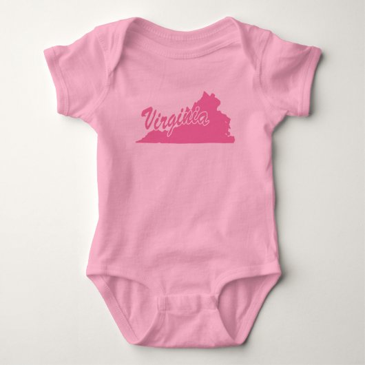 Staat Virginia Shape Baby Bodysuit (Voorkant)