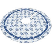 Staat Vlag Blauw Cheers Y'all Patterned Kerstboom Rok (Gekanteld)