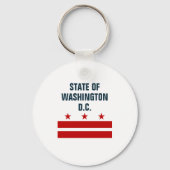 Staat voor Washington DC Logo Sleutelhanger (Achterkant)