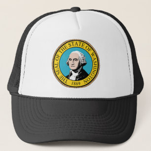 Staat Washington Vlaggenzeetransport Trucker Pet