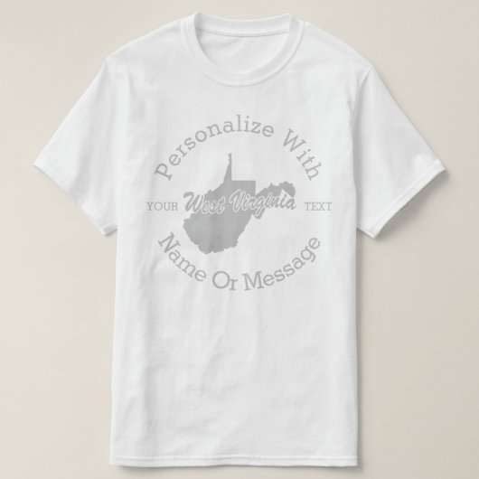 Staat West Virginia PERSONALIZED T-shirt (Design voorkant)