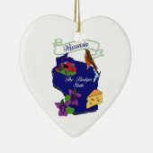 Staat Wisconsin Keramisch Ornament (Rechts)
