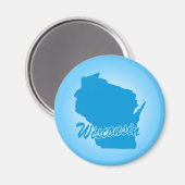 Staat Wisconsin Magnet Magneet (Voorkant / Achterkant)