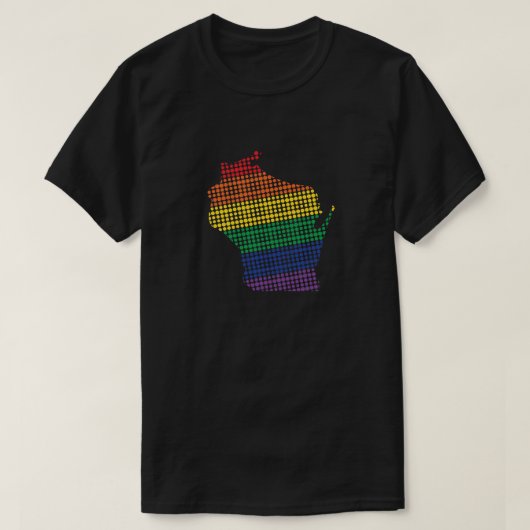 Staat Wisconsin Rainbow T-shirt (Design voorkant)