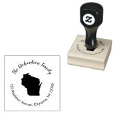 Staat Wisconsin retouradres rubberen stempel (Gestempeld)