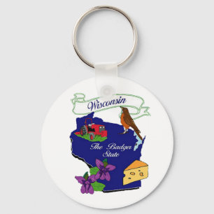 Staat Wisconsin Sleutelhanger