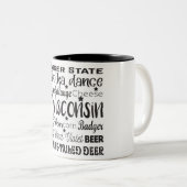 Staat/Wisconsin Tweekleurige Koffiemok (Voorkant rechts)