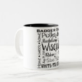 Staat/Wisconsin Tweekleurige Koffiemok (Voorkant links)