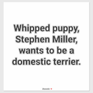 Staats Terrier Stephen Miller Hankamer Artjunkhaus Sticker