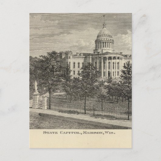 Staatscapitol, Madison, Wis Briefkaart (Voorkant)
