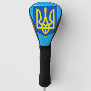 Staatsembleem van Oekraïne Gouden Drietand Fijne K Golfheadcover