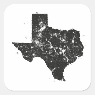 staatskaart Silhouette van Texas Stickers