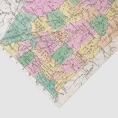  staatskaart van Alabama (1827) Tissuepapier (Detail)