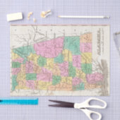  staatskaart van Alabama (1827) Tissuepapier (Craft)