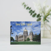 Staatskapitool Iowa in Des Moines Briefkaart (Staand voorkant)