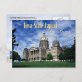 Staatskapitool Iowa in Des Moines Briefkaart (Voorkant / Achterkant)