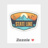 Staatslijn, Idaho Sticker (Vel)