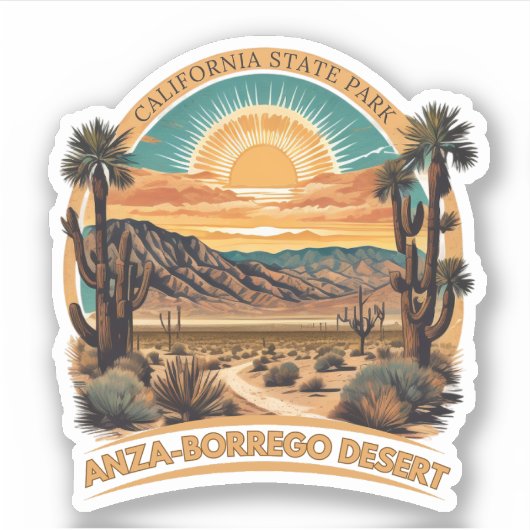 Staatspark Anza-Borrego Sticker (Voorkant)