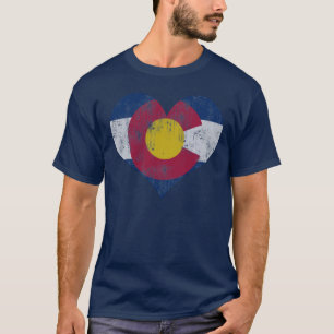 staatsvlag van Colorado Heart T-shirt