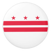 Staatsvlag van Washington DC Keramische Knop (Voorkant)